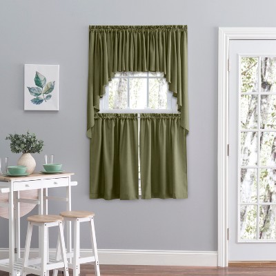 Spanish Moss Light-Filtering Cotton Polyester Rod Pocket Window Swag