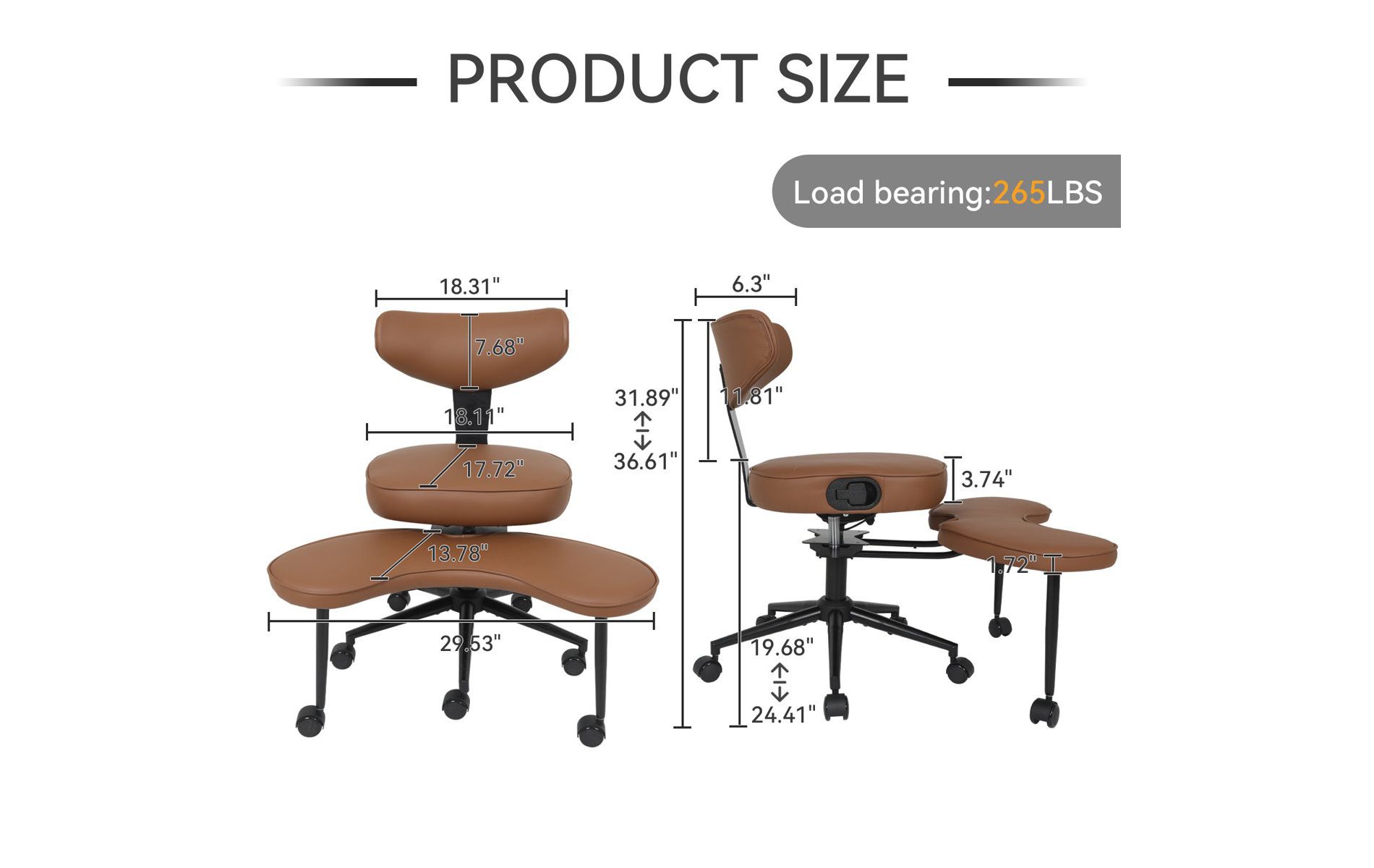 ELECWISH Ergonomic Office Chairs with 360° Footrest & Reclining Back