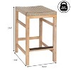 JONATHAN Y Armand Modern Coastal Backless Acacia Wood Outdoor Bar Stool with Woven Rope Sea (Set of 2) - 4 of 4