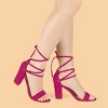Allegra K Women's Tie-Up Strappy Chunky High Heels Sandal - 2 of 4