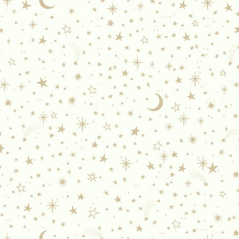 Roommates Twinkle Little Star Peel Stick Wallpaper Gold Target