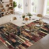 TackView Washable Area Rug, Foldable Geometric Printed Carpet, Soft Low Pile Floor Mats, Floor Covering for Bedroom Living Room - 2 of 4