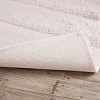 ChicFurnit Bath Rug and Mat High Low Stripe Design Soft and Durable for Modern Bathroom, Pink, 4.43"*12.6"*5.51" - 3 of 4