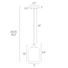 LNC Apphia 1-Lights 5.9" Modern Luxury Wine Cup Mini Kitchen Island Lights, Brass and Gray - 3 of 4