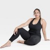 Women's Everyday Soft Rib Racerback Cropped Support Tank Top - All In Motion™ - image 3 of 3