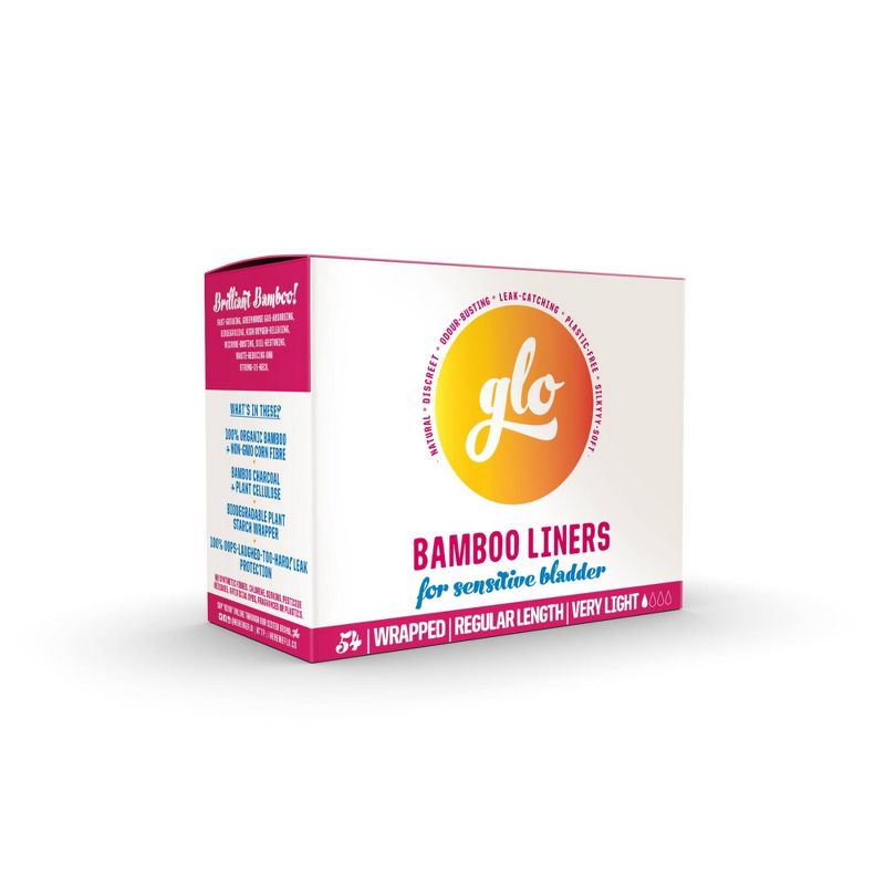glo Here We Flo Megapack of Bamboo Liners for Sensitive Bladder for Leak Protection and Comfort - 54ct, 3 of 9
