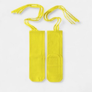 Anna-Kaci Women's 2-Pack Over-the-Calf Grip Socks with Ribbon Tie and Non-Slip Sole for Barre Pilates Yoga - 1 of 3