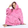 Solaris Women Flannel Blanket Hoodie Oversized Sweatshirt, Wearable Fleece Blanket Woman, Valentine’s Day Gift for Her - 4 of 4