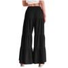 Clotth Womens Flowy Boho Pants - Elastic High Waist Ruffle Hem Wide Leg Beach Loose Palazzo Pants, Summer Baggy Tiered Flared Trousers - 2 of 4