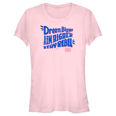 Juniors Womens Rebel Girls Dream Bigger Stay Rebel T-shirt : Target