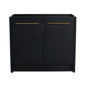 SEVOBAL Bathroom Storage Cabinets Freestanding Vanity With Soft Close Doors And Modern Storage for Homes, Black, 35.06"*17.94"*30.31" - 1 of 4