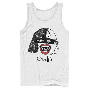 Men's Cruella Look Fabulous Drawing Tank Top - 1 of 4
