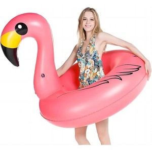 Jasonwell Giant Inflatable Flamingo Pool Float | Fast-Inflate Party Tube for Adults & Kids | Durable Summer Beach & Pool Lounge Raft - 1 of 4