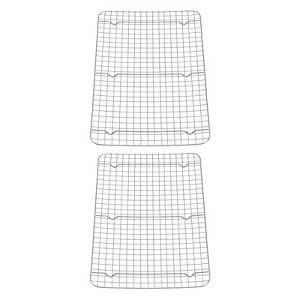 Unique Bargains 304 Stainless Steel Cooling Baking BBQ Grill Net 2 Pcs - 1 of 4