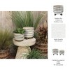Sagebrook Home Set of Two 6"/8" Ceramic Abstract Design Footed Planters - 4 of 4
