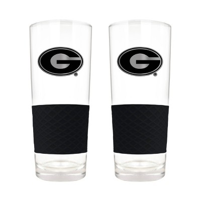 NCAA Georgia Bulldogs 22oz Score Pint Glass Set - 2pc