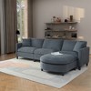 107.87" Modern L-Shaped Sectional Sofa with Ottoman and Removable Cushions, Storage Arm Pocket - 4 of 4