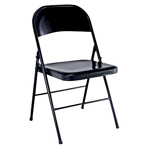 Steel Folding Chair Black - PDG - image 1 of 4