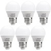 DORESshop 6-Pack G14 LED Light Bulbs, E26 Base 120V, 5000K Natural Daylight, Plastic-Aluminum Globe Bulbs - 4 of 4