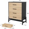 Garvee 4-Drawer Tall Dresser for Bedroom 38.6 Tall Engineered Wood Storage Chest with Waterproof Desktop and Anti-Tip Safety - 2 of 4