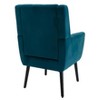29.6"Modern Soft Velvet Material Ergonomics Accent Chair,blue - 4 of 4