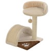 vidaXL Cat Tree Beige and Brown Particle board, Soft plush, Sisal rope - 2 of 4