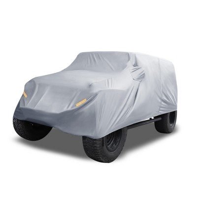 Unique Bargains Suv Car Cover Fit For Jeep Wrangler Jk 4 Door 2007-2017  Outdoor Waterproof Sun Dust Wind Snow Protection 210d Oxford Gray : Target