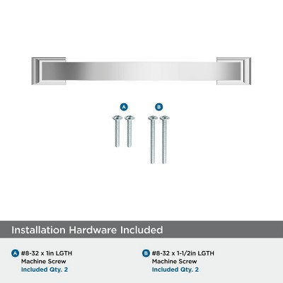 Polished Chrome 5-1/16 inch Cabinet Drawer Pull Handle