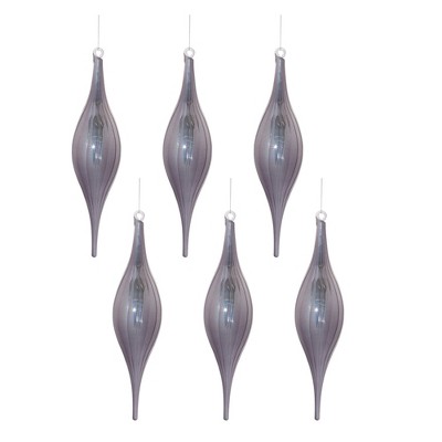 Melrose Ribbed Glass Ornament (Set of 6)