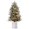 3ft Small Christmas Tree Pre-Lit Artificial Christmas Tree with 78 Led Lights, Snow Flocked Xmas Tree w/Base, Timer Function, Battery Operated - 4 of 4