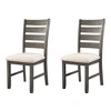 Picket House Furnishings Sullivan Side Chair Set Cream : Upholstered Ladder-Back, Polyester, Wood Frame - 4 of 4
