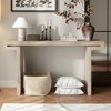 Vynxaria Farmhouse Distressed Console Table, 59.85" Elongated Top, MDF with Wood Veneer, for Sofa/Entryway - 2 of 4