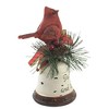 Transpac 7.0 Inch Cardinal & Bell Figure Christmas Messages Bird Figurines - 2 of 3