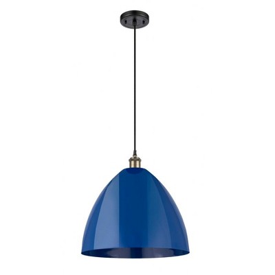Plymouth Dome - 1 Light Cord Hung Mini Pendant In Industrial Style-18.75 Inches Tall and 16 Inches Wide