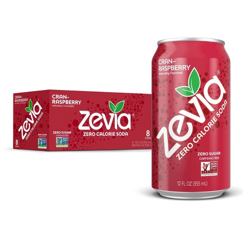 Zevia Cran-Raspberry Zero Calorie Soda - 8pk/12 fl oz Cans - image 1 of 3
