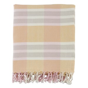 Saro Lifestyle Plaid Throw, 50x60 inches, Gray - 1 of 3