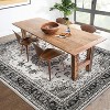 Vintage Area Rug - Machine Washable Low Pile Carpet with Non-Slip Rubber Backing, Soft Pet Friendly Rug for Living Room, Bedroom, Dining Room - 2 of 4