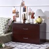 Costway 2-Drawer Dresser Horiztonal Organizer w/Handle Wood End Table Nightstand - 3 of 4