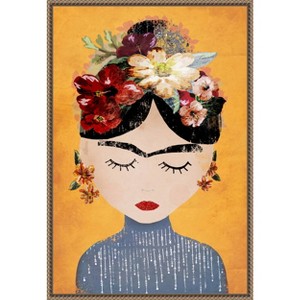 Amanti Art Frida (Yellow Version) by Treechild Canvas Wall Art Print Framed 16 x 23-in. - 1 of 4