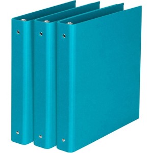Bigso Ringo Fiberboard 3-Ring Binder Organizer for Projects or Papers - 1 Inch Binder for School & Work - 3 Pack - 1 of 4