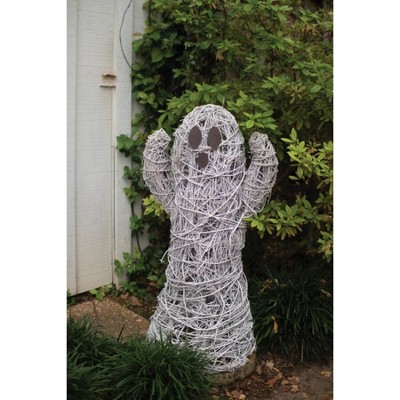 Kalalou Hand-Painted White Twig Ghost for Halloween