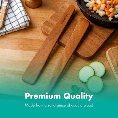MAGNAWARE 12" Wooden Turner Spatula 2-Pack – Kitchen Cooking Tools — фото 2