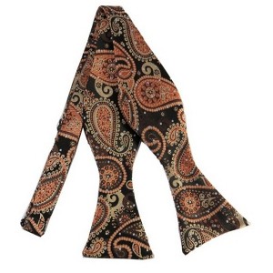 Men's Paisley 2.75" x 4.75" Adjustable 16" - 22" Self-Tie Bow Tie - 1 of 3