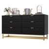 Dresser for Bedroom, 53.5" Large 6/7 Drawer Dresser Organizer with Golden Metal Handle and Legs - 3 of 4