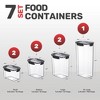 DWËLLZA KITCHEN 7 PC Clear Air Tight Food Storage BPA-free Containers with Lids, Labels, & Marker for Pantry Storage Organization - image 4 of 4