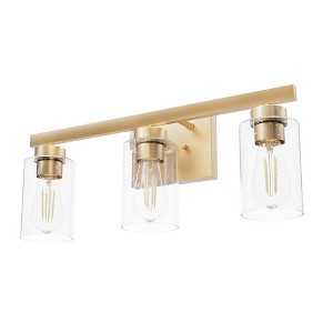 Hunter Fans 22" Hartland Wall Light Alturas Gold Finish - 3 Bulb Dimmable Vanity Fixture for Rustic & Modern Spaces - 1 of 1