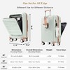Lyngins 20/24/28 Inch 3 PCs Carry on Luggage Sets with USB Port and  Cup Holder,Suitcases Sets with Spinner Wheels for Family Trips - 3 of 4