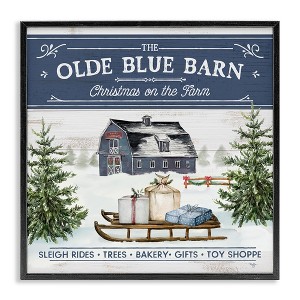 Stupell Industries Christmas on Farm Phrase, 24" x 24" - 1 of 4