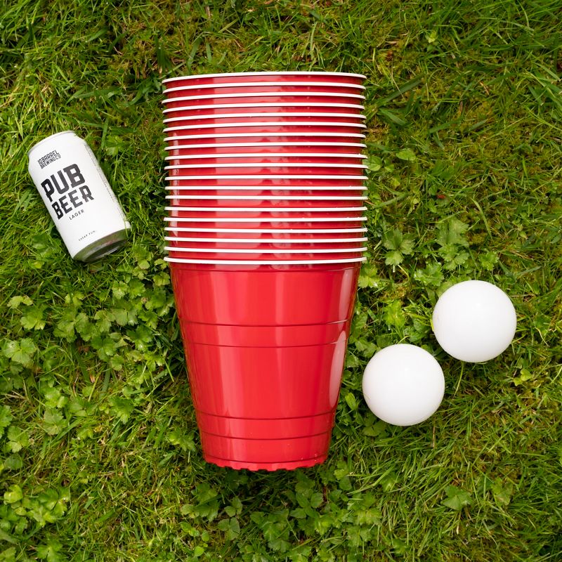 True XL Beer Pong Set with Jumbo Party Cups, Drinking Games for Adults, Each Cup is 110 ounces, Includes 20 Cups and 4 XL Pong Balls, 4 of 8