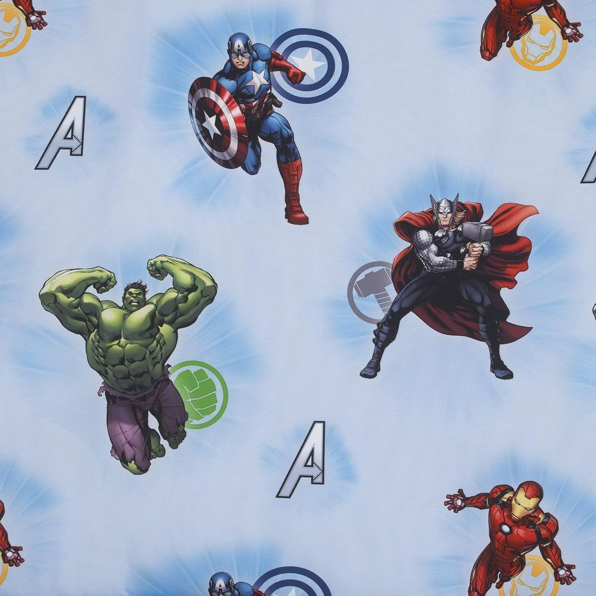 Marvel Avengers Toddler Nap Mat Sheet, Fitted Daycare Cot Cover, Light Blue - thumbnail 5